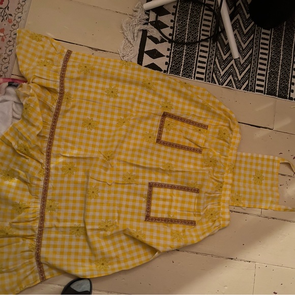 Vintage Sunflower Field Apron maxi ankle length - Picture 2 of 5